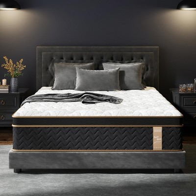10" King Plush Hybrid Mattresses with Independently Encased Coils and Gel Memory Foam Fiberglass-Free