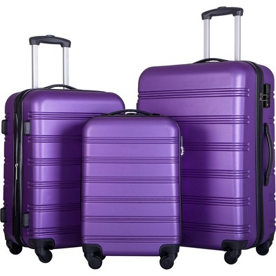 3 PCS Luggage Set, Hardside Spinner Suitcase with TSA Lock (20/24/28)-ModernLuxe