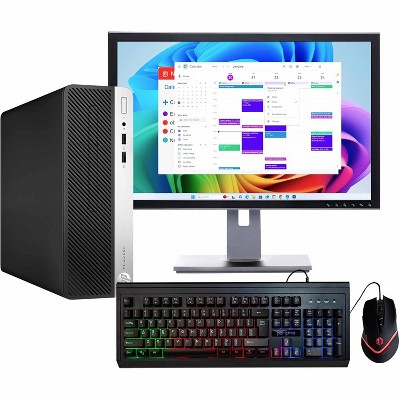 Refurbished HP ProDesk 400G6 Desktop Computer-HexaCore Intel i5-16GB RAM-250GB NVMe+500GB SSD-Keyboard & Mouse-Windows 11 Pro-Manufacturer Refurbished
