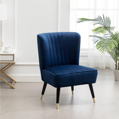 Ridstar Accent Chair, Armless Chair For Living Room-Blue