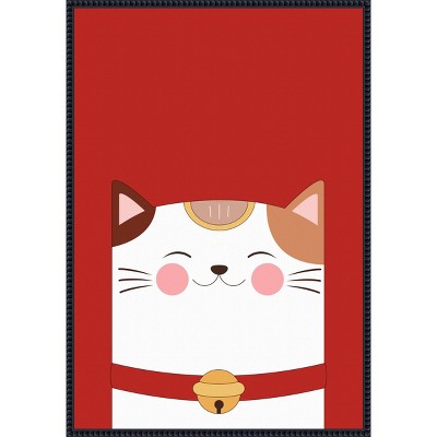 Amanti Art 23"x33" Good Luck Charm Cat by Xuan Thai Framed Canvas Wall Art