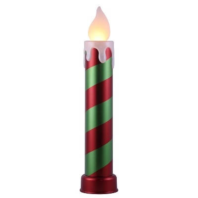 Mr. Christmas 36" Striped Metallic LED Retro Candle Outdoor Decoration
