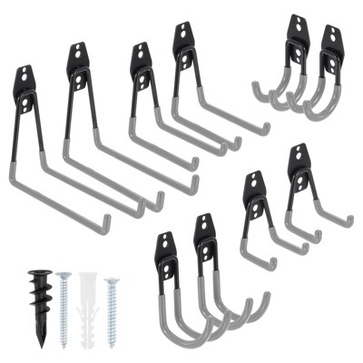 Unique Bargains Slat Wall Garage Lawn Garden Hanging Organizing Storage Hooks 10 Pcs