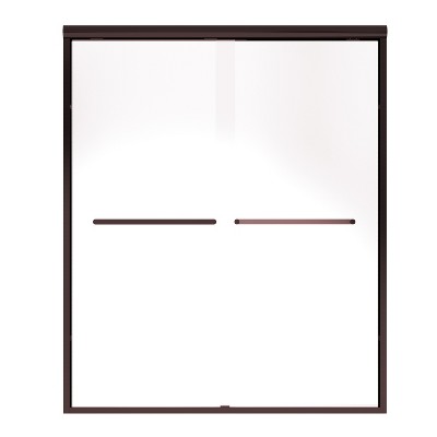 ONWITH 50 in. - 54 in. W x 72 in. H Sliding Framed Shower Door in Oil Rubbed Bronze with Clear Glass