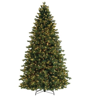 Northlight Pre-Lit Savannah Spruce Medium Artificial Christmas Tree - 7.5' - Clear Lights