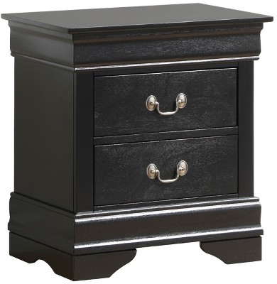 Passion Furniture Louis Philippe 2-Drawer Nightstand (24 in. H X 22 in. W X 16 in. D)