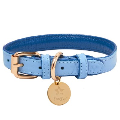 PoisePup – Luxury Pet Dog Collar – Soft Premium Italian Leather Padded Adjustable Collar for Small, Medium and Large Dogs - Ocean Vibes
