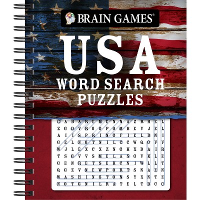 Brain Games - USA Word Search Puzzles (#5) - by  Publications International Ltd & Brain Games (Spiral Bound)