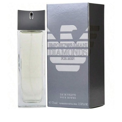 Emporio Armani Diamonds By Giorgio Armani Men Guaiac Wood, Bergamot, Sichuan Pepper, Cedar, Vetiver, Amber, Cacao Edt Spray 2.5 Oz