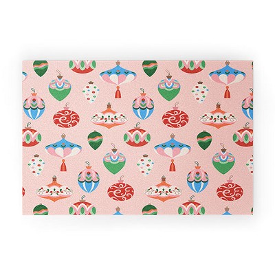 Pimlada Phuapradit Baubles Pink Small Welcome Mat - Deny Designs