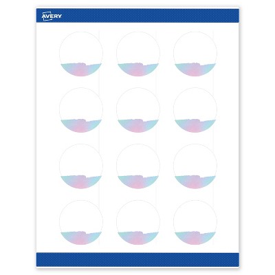 Avery Round Labels, Watercolors Design, 2" Diameter, 120ct