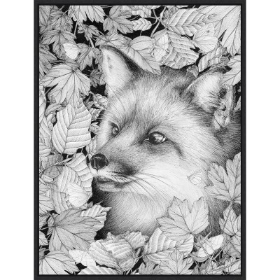 Amanti Art Fox and Forest by Ec Mazur Framed Canvas Wall Art