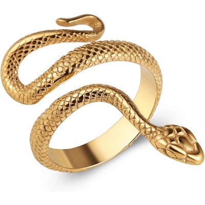 Gothic Snake Ring - Stainless Steel Animal Jewelry for Men & Women