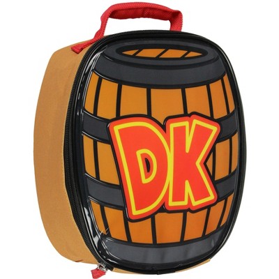Nintendo Donkey Kong DK Barrel Shaped Insulated Lunch Bag Tote