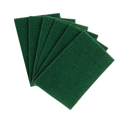 LOLA Pot Brite Scouring Fiber Pad, Nylon & Polyester Scrub Pad, Heavy Duty 4" x 6" Cleaning Pads, Removes Grease & Baked-On Foods, 6 Pack