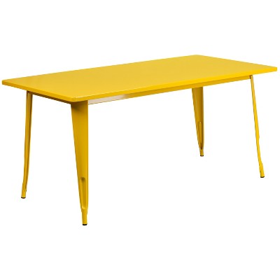 Flash Furniture Commercial Grade 31.5" x 63" Rectangular Metal Indoor-Outdoor Table