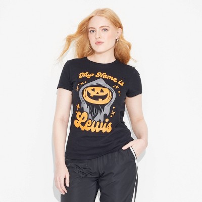 Women's Lewis & Friends™ Lewis The Pumpkin Ghoul™ Short Sleeve Graphic T-Shirt - Black