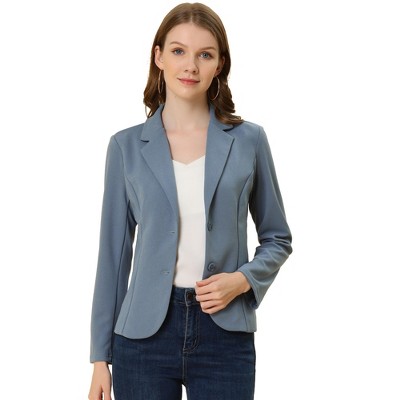 Allegra K Women's Elegant Work Office Lapel Collar Button Down Regular Fit Suit Blazer