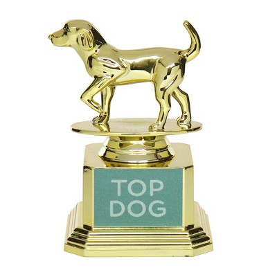 Original Spec Top Dog Trophy: Gold Dog Show Award, Indoor Decorative Object, Animal Figurine, Paper Riot Co.