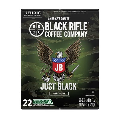 Black Rifle Coffee Company Just Black Medium Roast Coffee Pods - 22ct