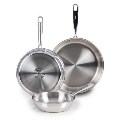 T-fal Stainless Steel Cookware Set, Pro Tri-Ply