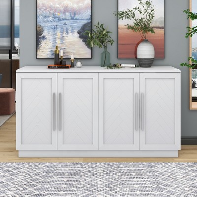 Bella Depot 4-Door Sideboard with Adjustable Shelves