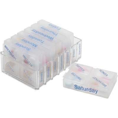 Ezy Dose Weekly Pill Chest with Removable Daily Compartments