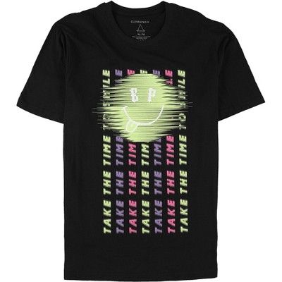Elevenparis Mens Take The Time Graphic T-Shirt, Black, Small