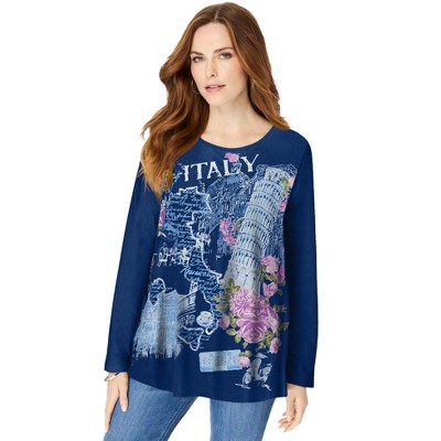 Roaman's Travel Graphic Long Sleeve Tee