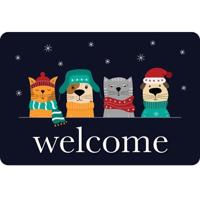 Ashley Productions® The Original Fun Mat™, Welcome Mat, 15.5" x 23.5", Fury Friends Welcome