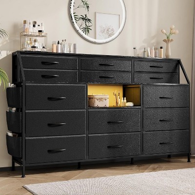 Acekool Fabric Dresser - 14-Drawer Storage with TV Stand
