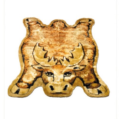 Walk on Me Faux Fur Super Soft Kids Moose Rug Tufted With Non-slip Backing Area Rug