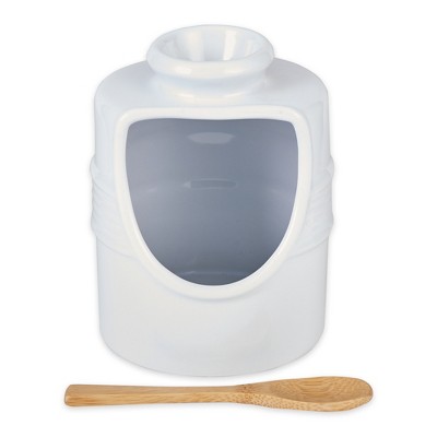 Rsvp White Stoneware Salt Pig