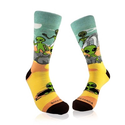 Alien Desert Crash Landing Socks from the Sock Panda (Men's or Tween Sizes)