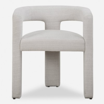 Uttermost Perspective Fabric Dining Chair, White