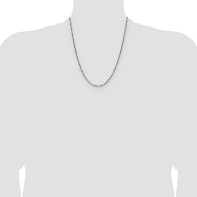Chisel Stainless Steel Polished 1.7mm 22" Elongated Box Chain Necklace