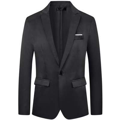 INSPIRE CHIC Men's Single-Breasted Peak Lapel Business Wedding Suit Jackets