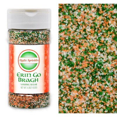 Mystic Sprinkles Erin Go Bragh St. Patrick's Day Sanding Sugar 4.3oz Bottle
