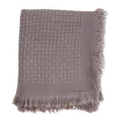 Saro Lifestyle Throw Blanket With Waffle Weave Design