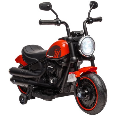 Aosom Kids Motorcycle with Training Wheels, 6V Battery-Operated Motorbike for Kids with SIngle-Button Start, Headlight, for 18-48 Months