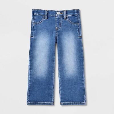 Toddler Girls' Adaptive Wide Leg Jeans - Cat & Jack™ Medium Wash