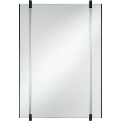 Uttermost Ladonna Matte Black 26" x 37 1/2" Rectangular Wall Mirror