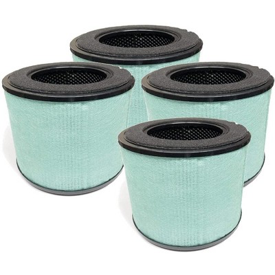 Nispira BS-08 3-in-1 HEPA Air Filter Replacement Compatible with Partu Air Purifier BS-08, 4 Packs