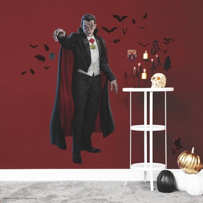 Classic Monsters Dracula Giant Peel & Stick Kids' Wall Decals - RoomMates: Multicolor Self-Adhesive Figures, 30 Pieces