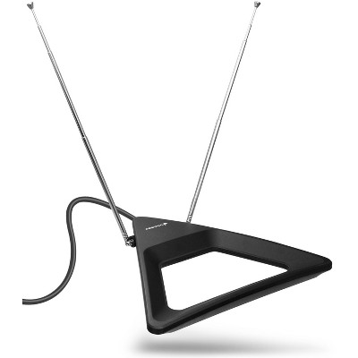 Fosmon 25 Miles Indoor HDTV Antenna, Rabbit Ears Antenna for TV with 5FT Cable, Digital TV Antenna Support 4K, ATSC 3.0, UHF, VHF, Local Channels