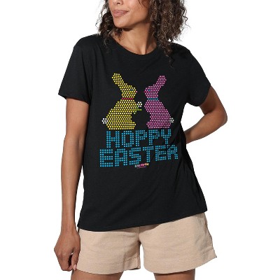 LiteBrite Hoppy Easter Women's Loose T-Shirt Black