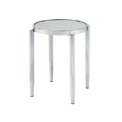 Acme Furniture Abbe Accent Glass Table Chrome Finish