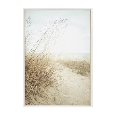 Sylvie Beach Grasses Framed Canvas by F2 Images - Kate & Laurel All Things Decor