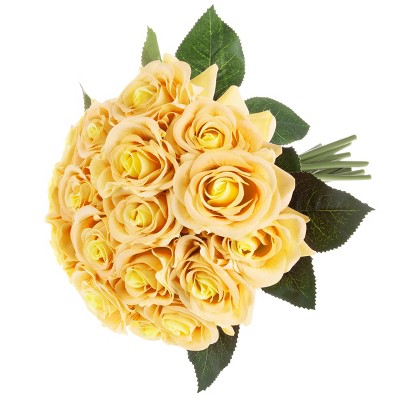 Nature Spring 18PC Artificial Rose Bundle (Coral)