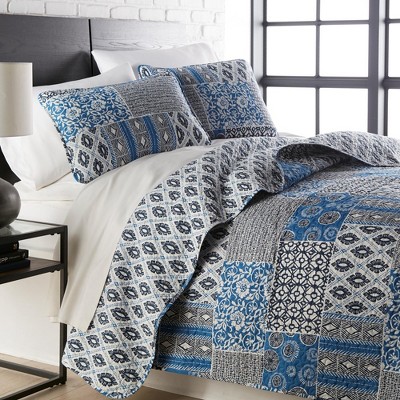 Southshore Fine Living Oversized Reversible Global Patch Quilt Set